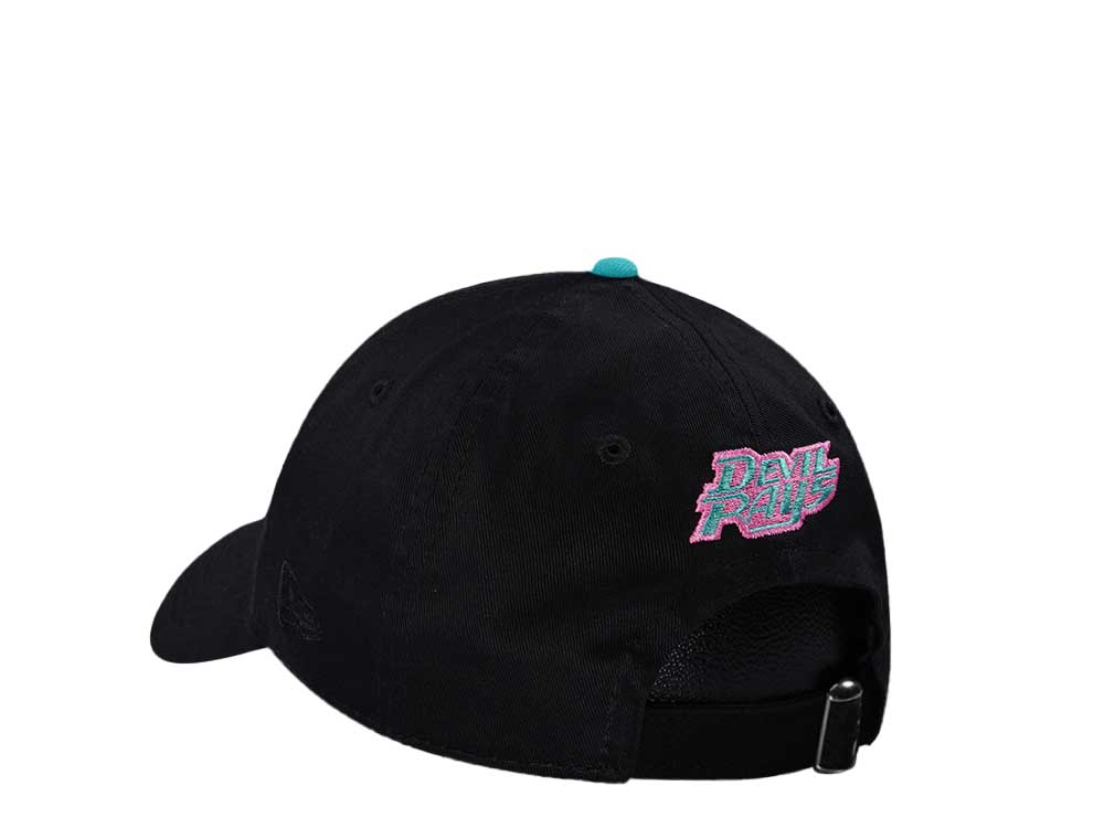 New Era Tampa Bay Rays Black Teal Pink 9Twenty Strapback Hat