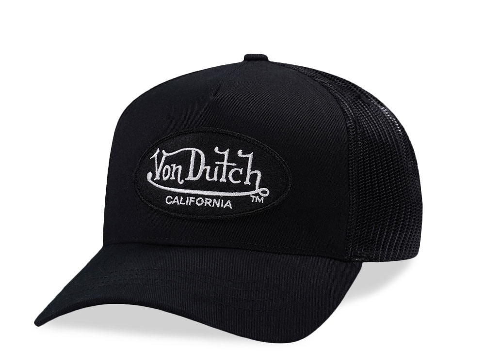 Von Dutch Oval Patch Black Edition Trucker Kids Strapback Hat