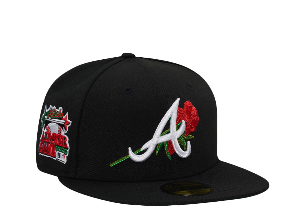 New Era Atlanta Braves All Star Game 2000 Anniversary Black Rose Edition 59Fifty Fitted Hat