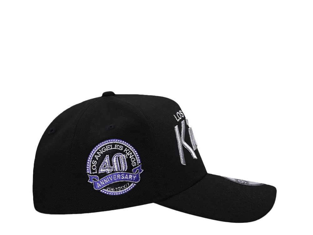 New Era Los Angeles Kings 40th Anniversary Black Silver Edition 9Forty A Frame Snapback Hat