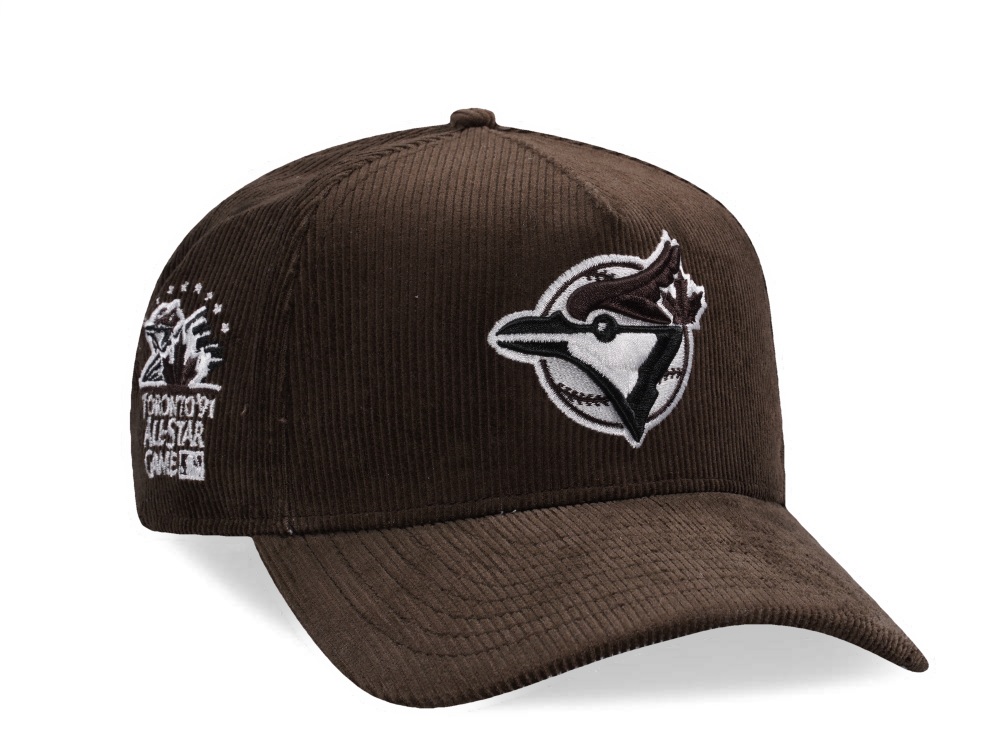 New Era Toronto Blue Jays All Star Game 1991 Walnut Corduroy Prime Edition 9Forty A Frame Snapback Hat