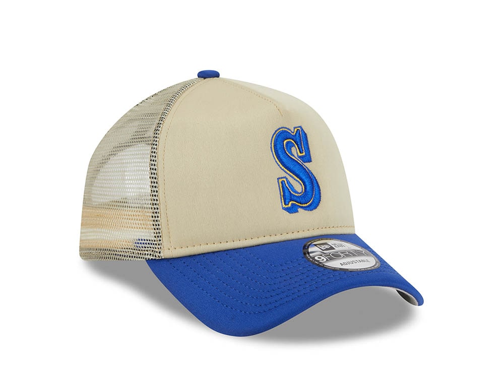 New Era Seattle Mariners All Day Two Tone 9Forty A Frame Trucker Snapback Hat