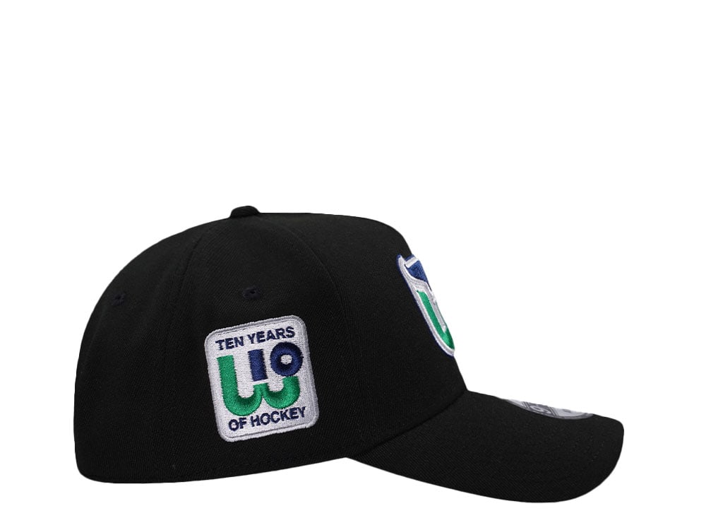 New Era New Era Hartford Whalers 10th Anniversary Black Prime Edition 9Forty A Frame Snapback Hat