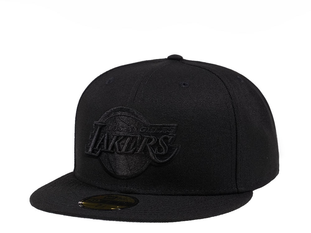 New Era Los Angeles Lakers Black on Black Edition 59Fifty Fitted Hat