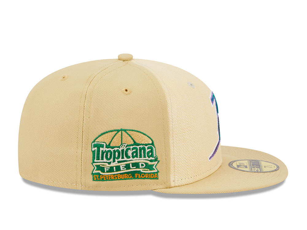 New Era Tampa Bay Rays Tropicana Field Raffia Front Vegas Gold Edition 59Fifty Fitted Hat