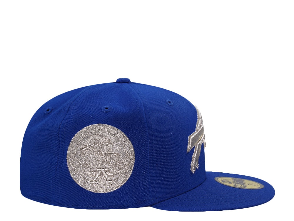 New Era Buffalo Bills Metallic Silver Blue Prime Edition 59Fifty Fitted Hat