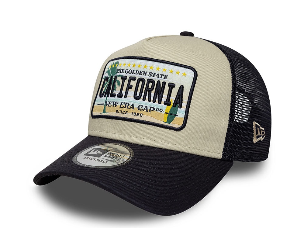 New Era California License Plate Stone Edition 9Forty A Frame Trucker Snapback Hat