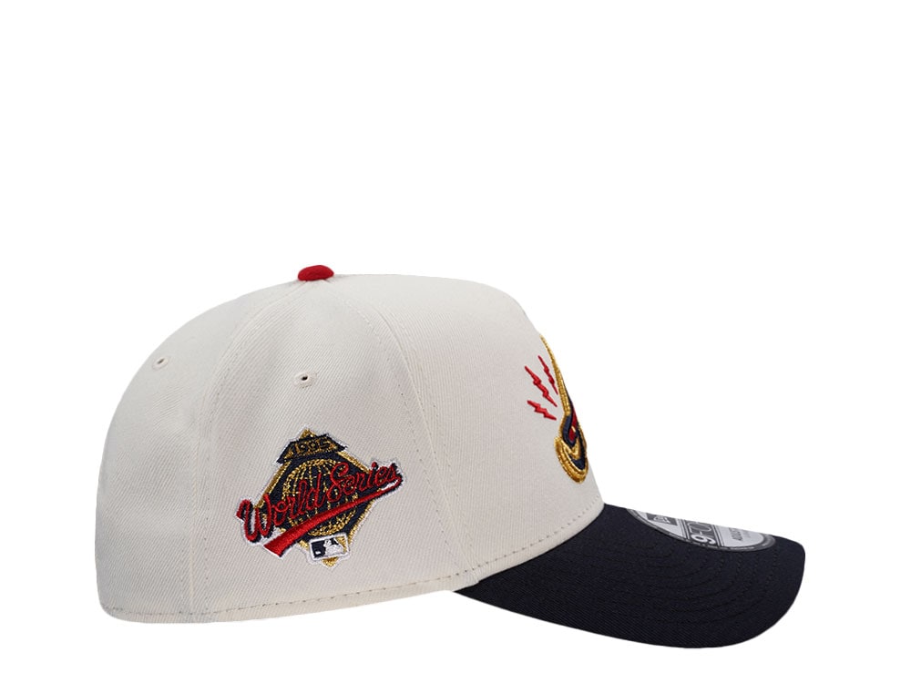New Era Atlanta Braves World Series 1995 Chrome Two Tone Edition 9Forty A Frame Snapback Hat