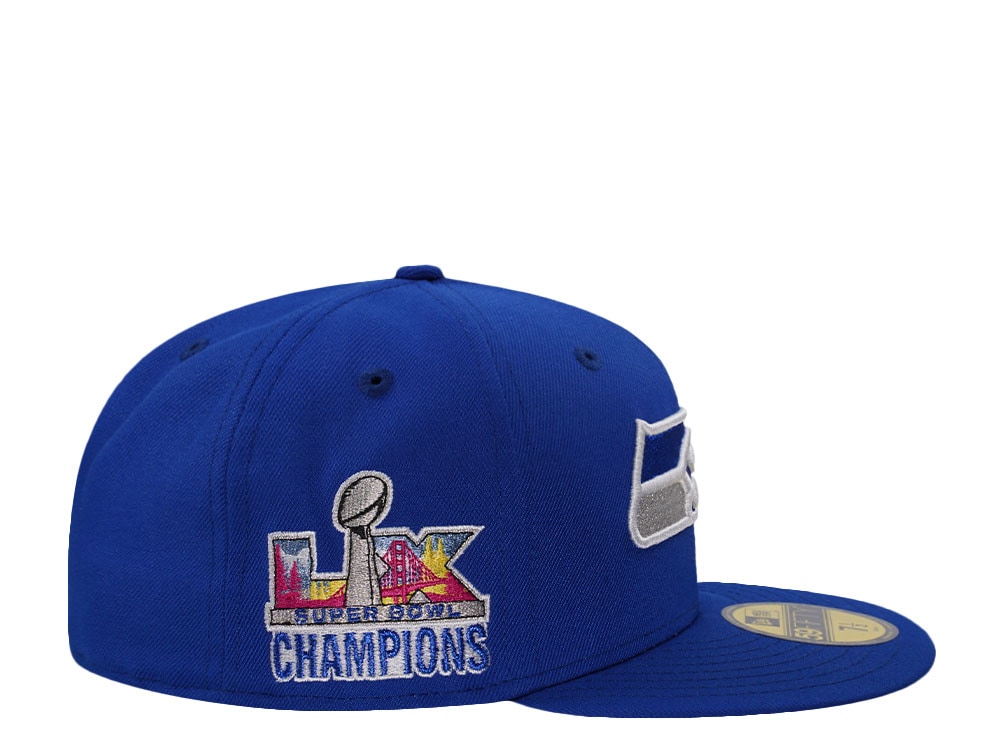 New Era Seattle Seahawks Super Bowl Champions LX Blue Prime Edition 59Fifty Fitted Hat