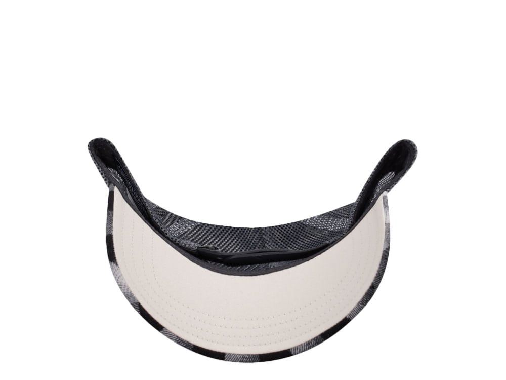 Von Dutch Square Patch Black White Trucker Snapback Hat