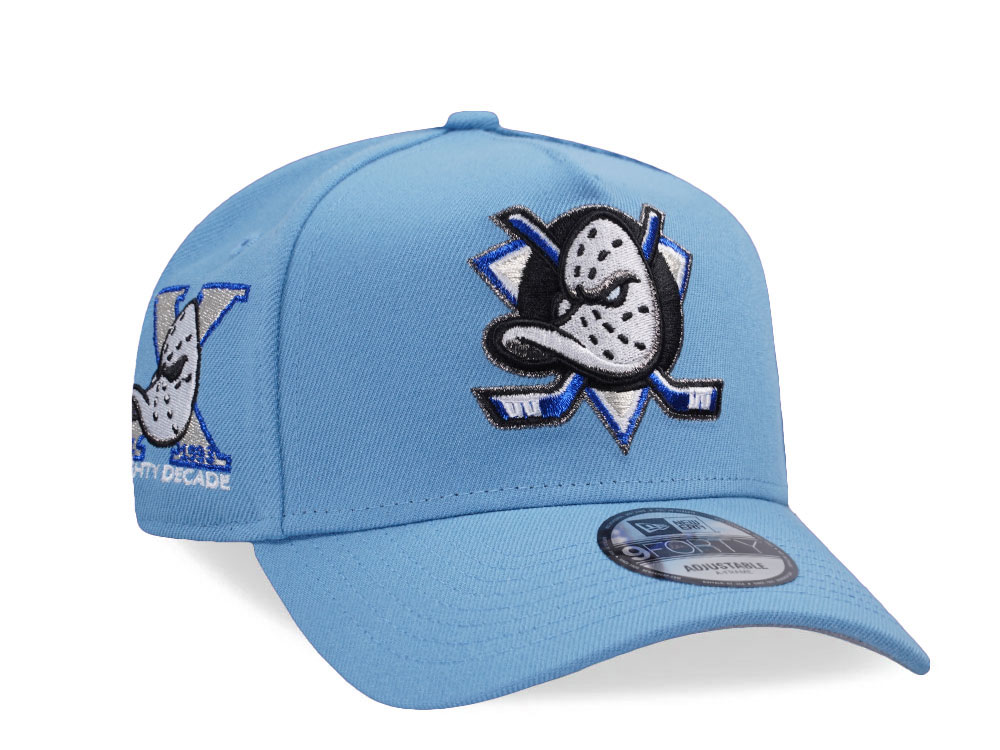 New Era Anaheim Ducks 10th Anniversary Iced Out Blue Edition 9Forty A Frame Snapback Hat