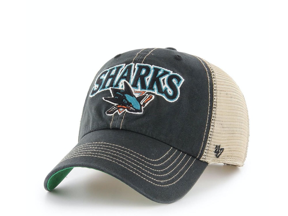 47Brand San Jose Sharks Tuscaloosa Clean Up Trucker Snapback Hat