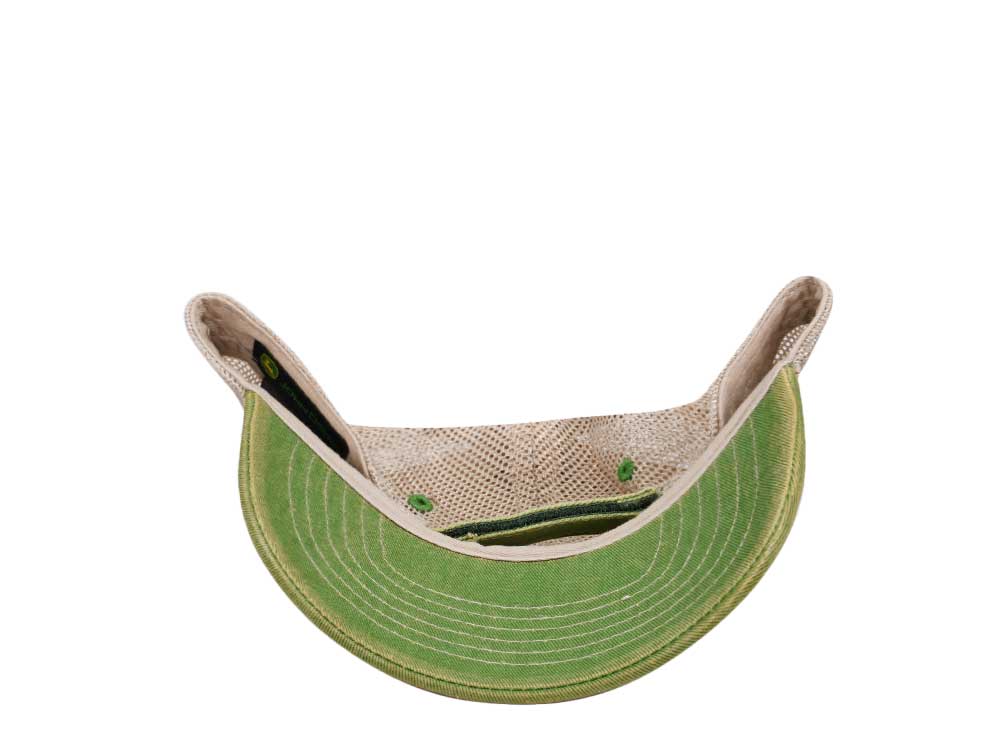 John Deere Logo Green Trucker Strapback Hat