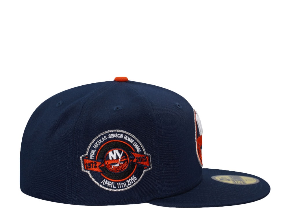 New Era New York Islanders Final Regular Season Home Game Navy Two Tone Edition 59Fifty Fitted Hat
