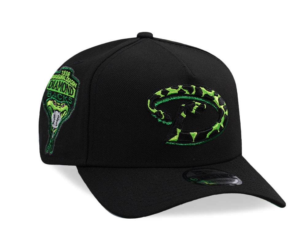 New Era Arizona Diamondbacks Inaugural Season 1998 Black Prime Edition 9Forty A Frame Snapback Hat