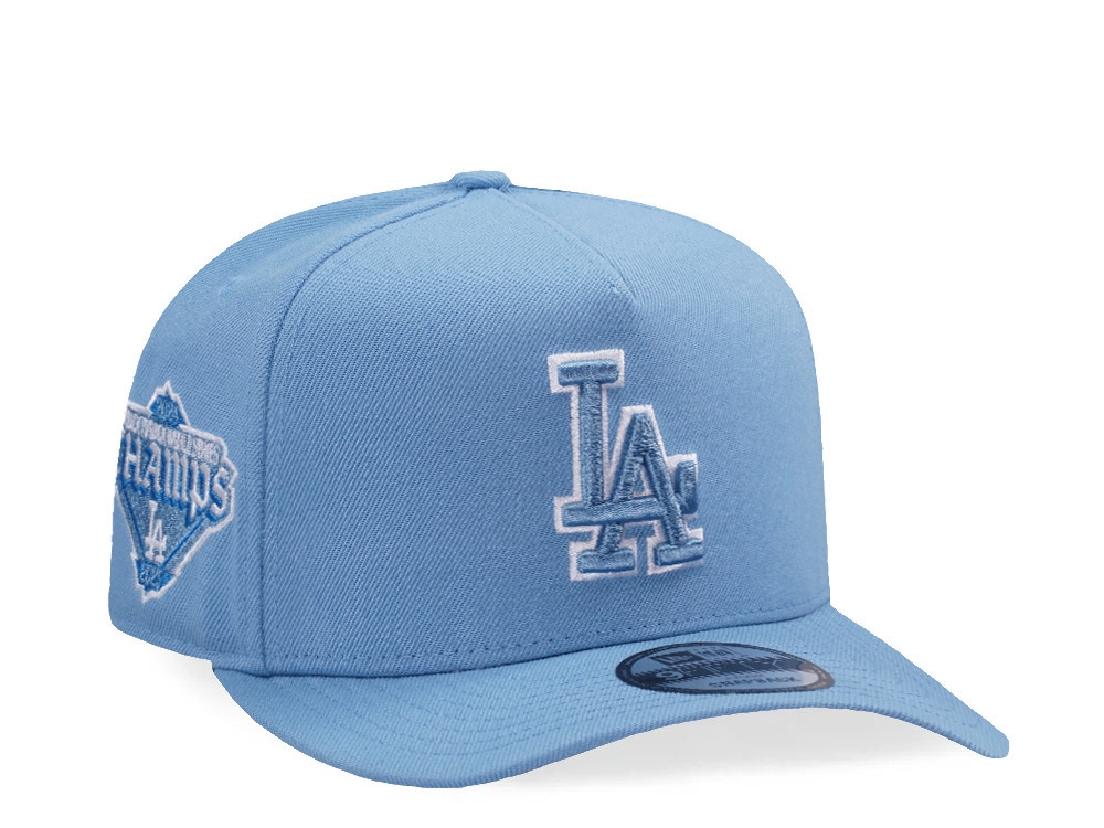 New Era Los Angeles Dodgers World Series 2025 Sky Blue Prime Edition 9Fifty A Frame Snapback Hat
