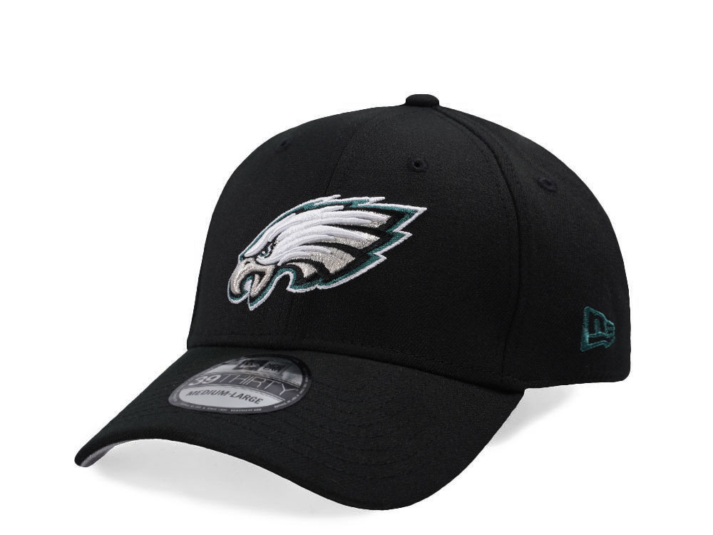 New Era Philadelphia Eagles Black Classic Edition 39Thirty Stretch Fit Hat