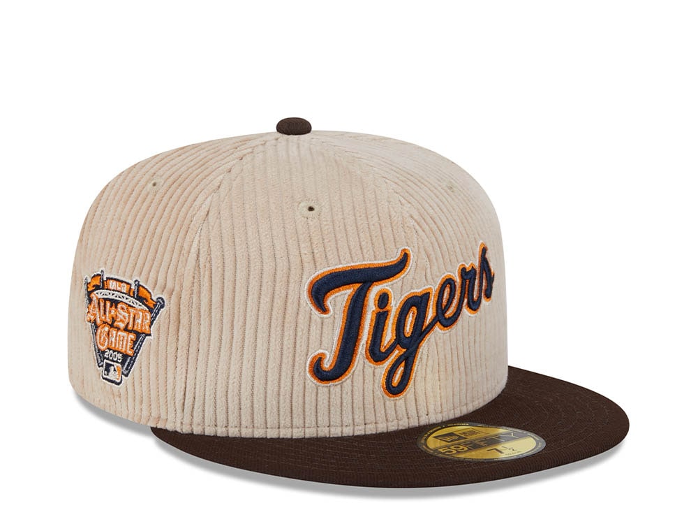 New Era Detroit Tigers All Star Game 2005 Fall Cord Khaki 59Fifty Fitted Hat