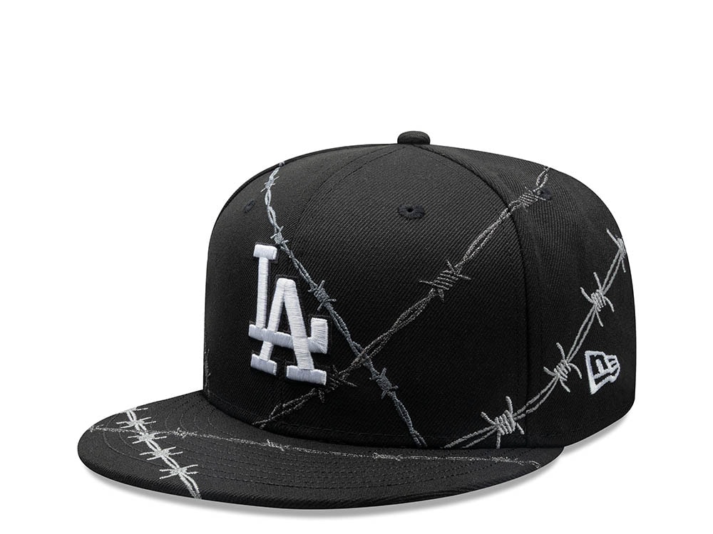 New Era Los Angeles Dodgers Barbwire Black Prime Edition 59Fifty Fitted Hat