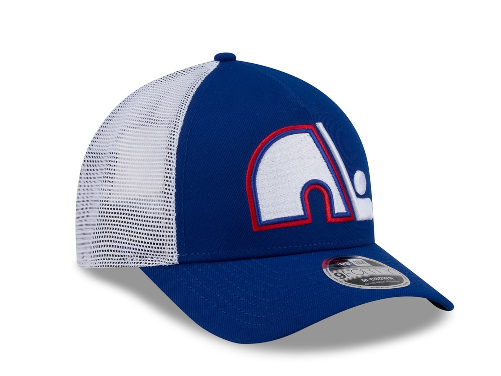 New Era Quebec Nordiques Official Team Color Edition 9Forty M Crown A Frame Trucker Snapback Hat