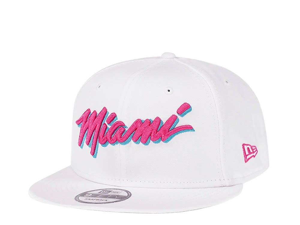 New Era Miami Heat Vice Edition White 9Fifty Snapback Hat