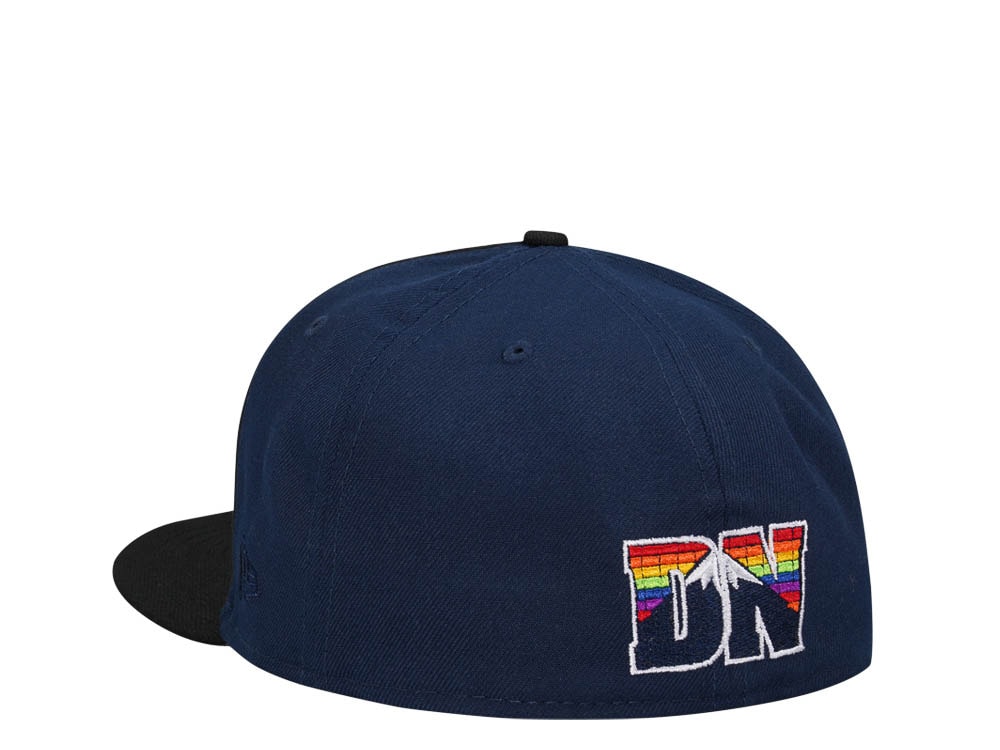 New Era Denver Nuggets Chrome Black Navy Two Tone Edition 59Fifty Fitted Hat