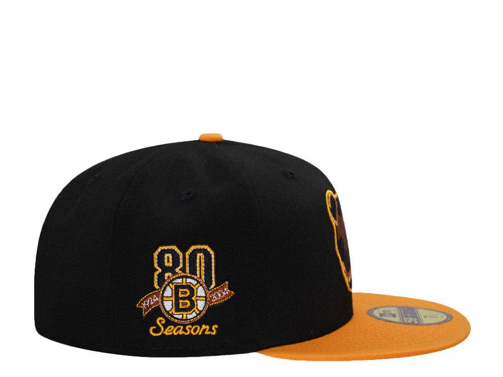 New Era Boston Bruins 80 Seasons Black Two Tone Edition 59Fifty Fitted Hat