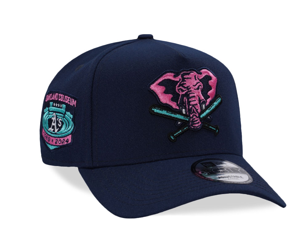 New Era Oakland Athletics Coliseum Ocean Blue Prime Edition 9Forty A Frame Snapback Hat