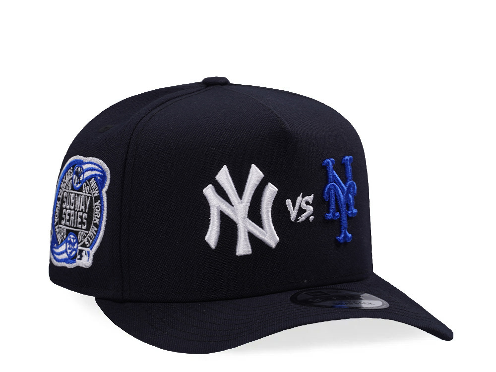 New Era New York Yankees New York Mets Subway Series Navy Prime Edition 9Fifty A Frame Snapback Hat