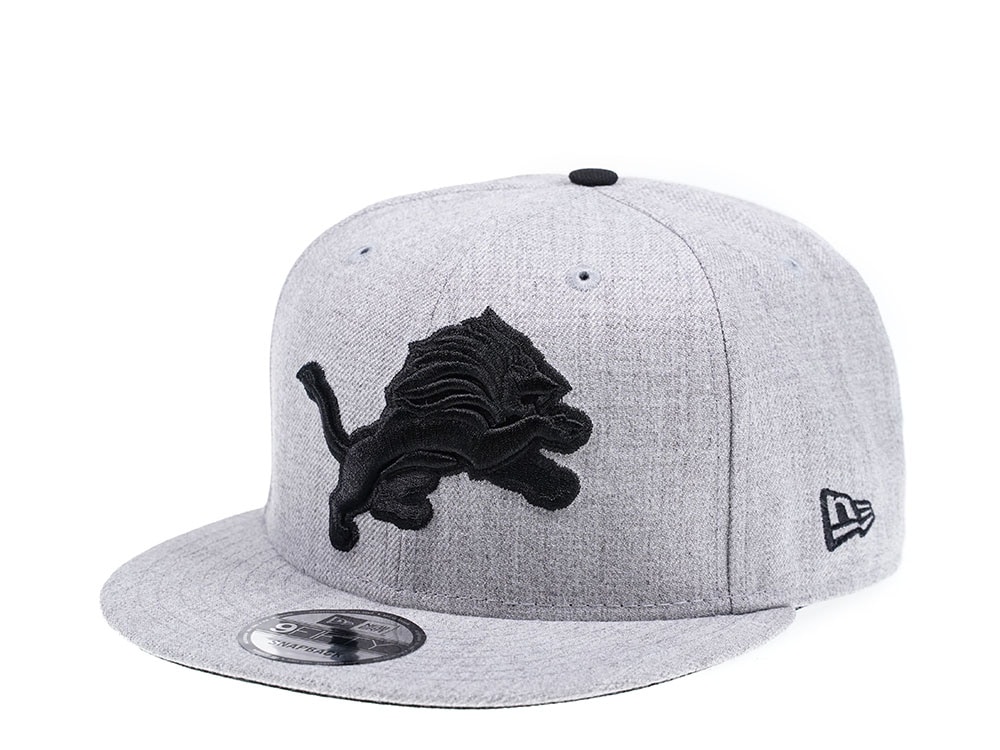 New Era Detroit Lions Heather Black Edition 9Fifty Snapback Hat