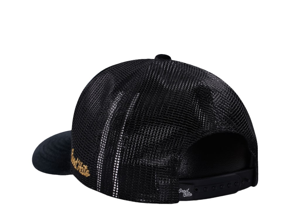 Good Hats Home Defense Black Velour Trucker Snapback Hat