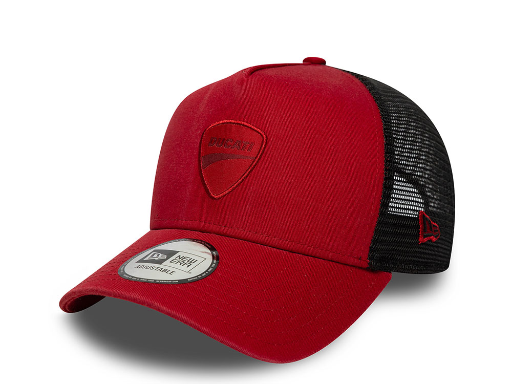 New Era Ducati Motor Logo Seasonal Red 9Forty A Frame Trucker Snapback Hat