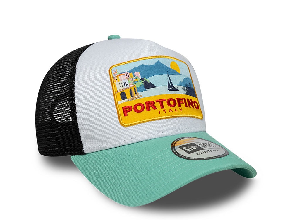 New Era Portofino Location Patch 9Forty A Frame Trucker Snapback Hat