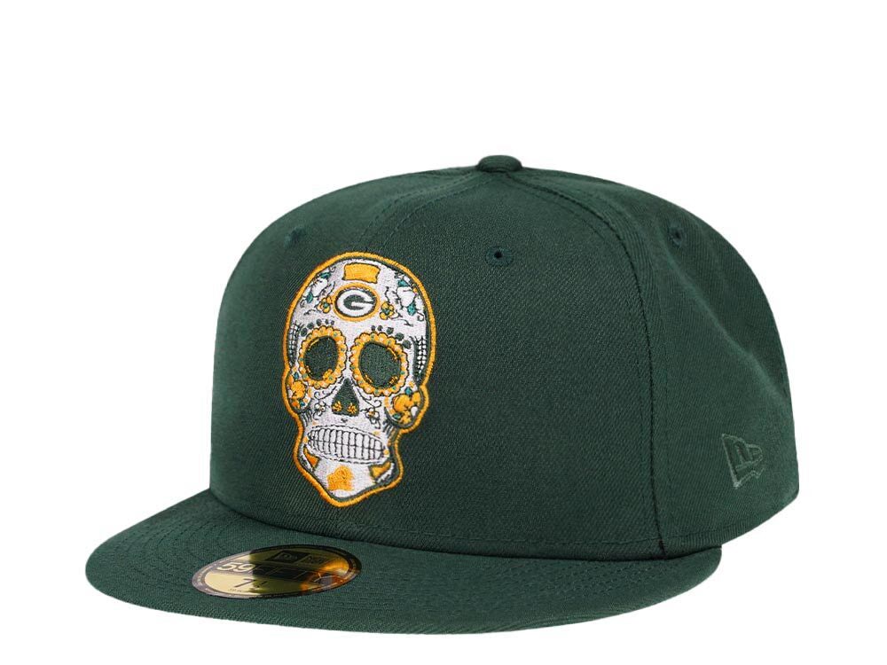 New Era Green Bay Packers Skull Edition 59Fifty Fitted Hat