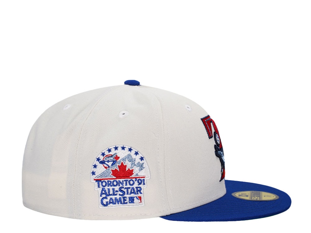 New Era Toronto Blue Jays All Star Game 1991 Chrome Metallic Throwback Two Tone Edition 59Fifty Fitted Hat