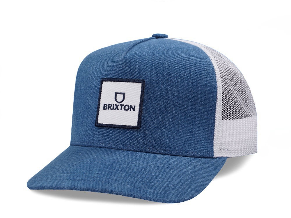 Brixton Logo Blue Trucker Snapback Cap | TOPPERZSTORE.COM display picture 3