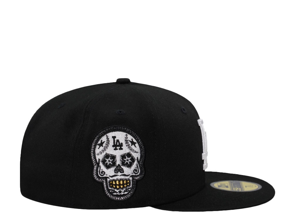 New Era Los Angeles Dodgers Skull Black Prime Edition 59Fifty Fitted Hat