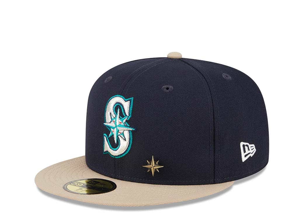 New Era Seattle Mariners 30th Anniversary Varsity Pin Two Tone Edition 59Fifty Fitted Hat