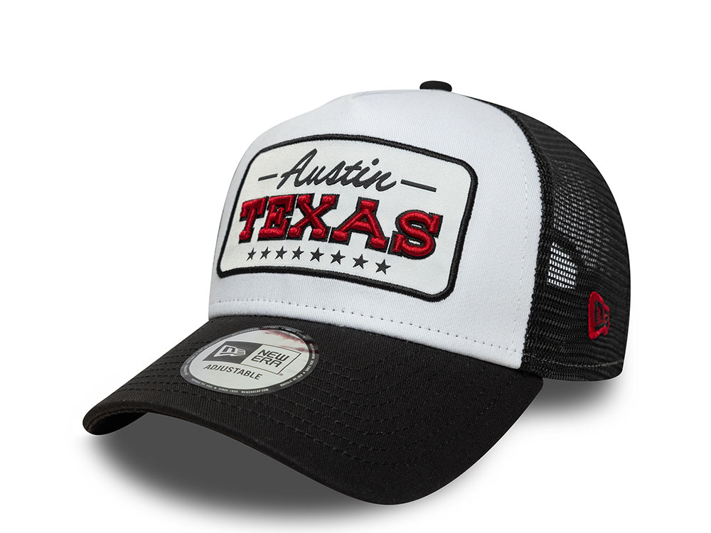 New Era Austin Texas Location Patch 9Forty A Frame Trucker Snapback Hat