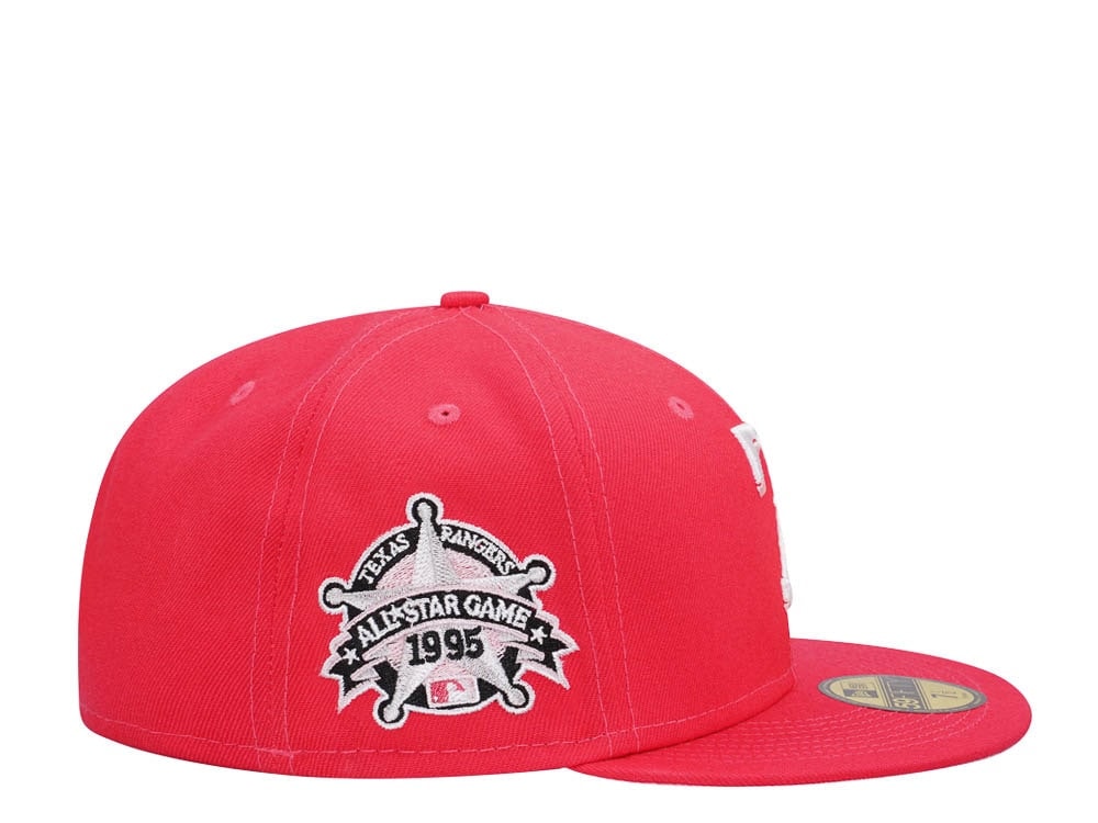 New Era Texas Rangers All Star Game 1995 Lava Pink Edition 59Fifty Fitted Hat