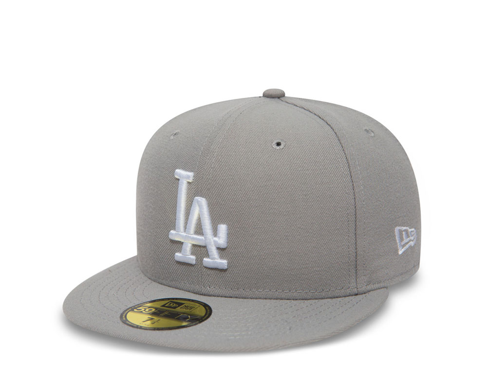 New Era Los Angeles Dodgers Plain Gray Prime Edition 59Fifty Fitted Hat