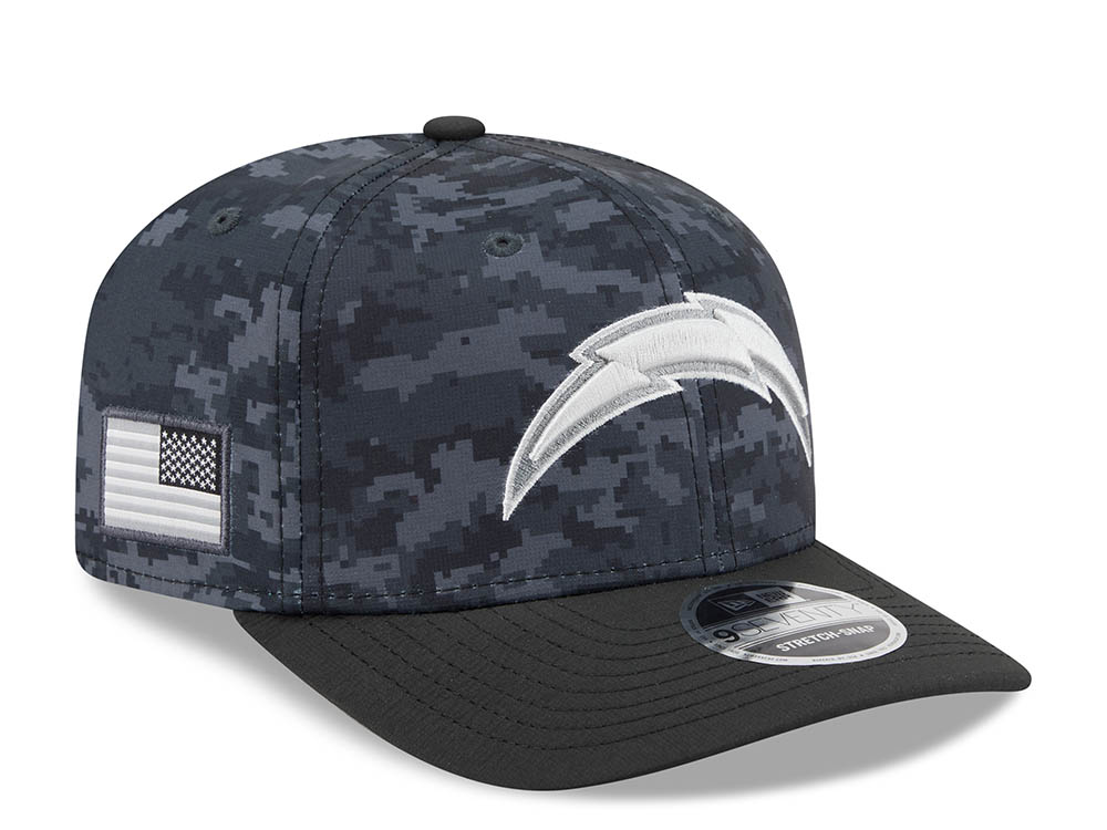 New Era Los Angeles Chargers NFL Salute to Service 2026 Digi Camo Black 9Seventy Stretch Snapback Hat
