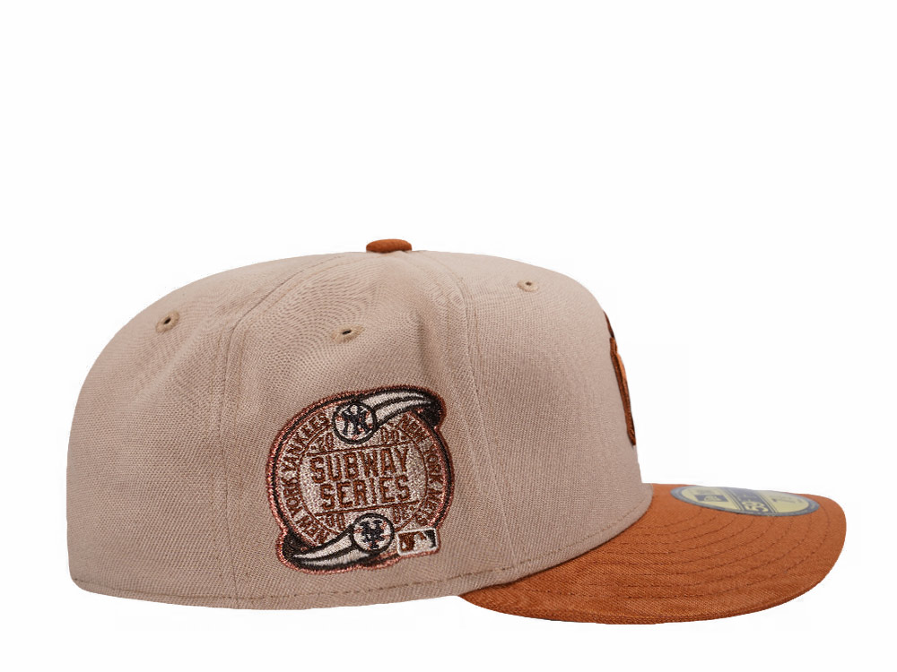 New Era New York Yankees Subway Series Pumpkin Spice Edition Pre Curved 59Fifty Fitted Hat