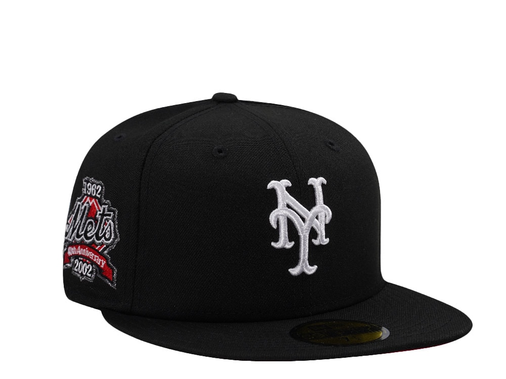 New Era New York Mets 40th Anniversary Black Prime Edition 59Fifty Fitted Hat