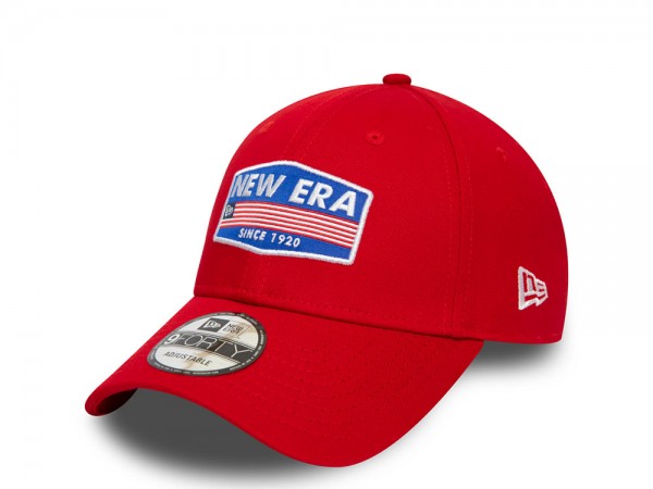 New Era NE USA Patch Red 9Forty Strapback Cap