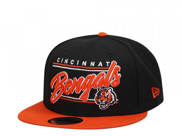 New Era Cincinnati Bengals Black and Orange Two Tone Edition 9Fifty Snapback  Hat, EXCLUSIVE HATS, CAPS