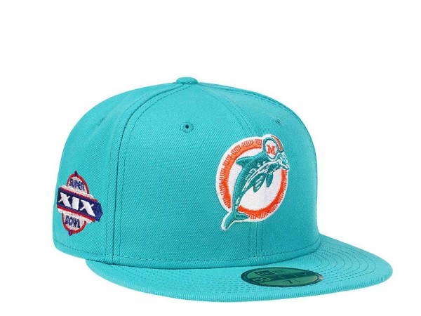New Era Miami Dolphins Super Bowl XIX Teal and Pink Edition 59Fifty Fitted Cap