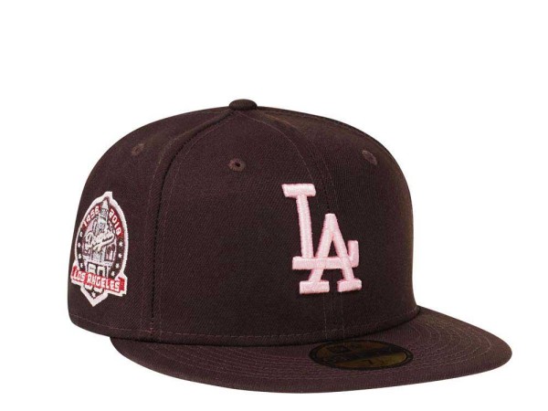 New Era Los Angeles Dodgers 60th Anniversary Dark Coffee Pink Edition 59Fifty Fitted Cap