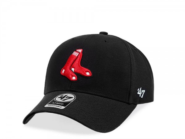 47brand Boston Red Sox Black MVP Snapback Cap