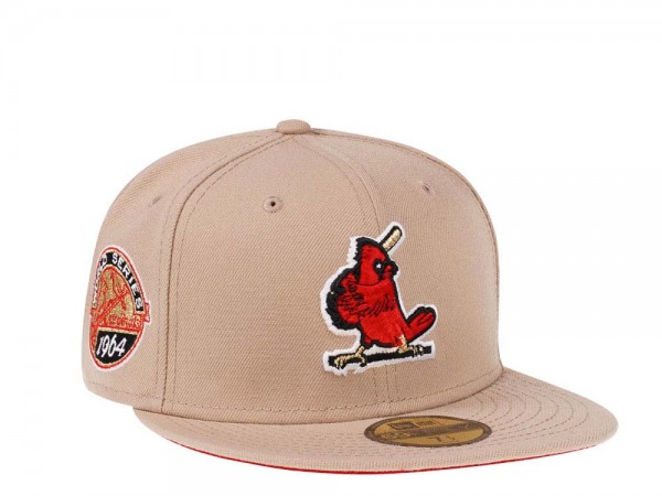 New Era St. Louis Cardinals World Series Game 1964 Sand Red Edition 59Fifty Fitted Cap